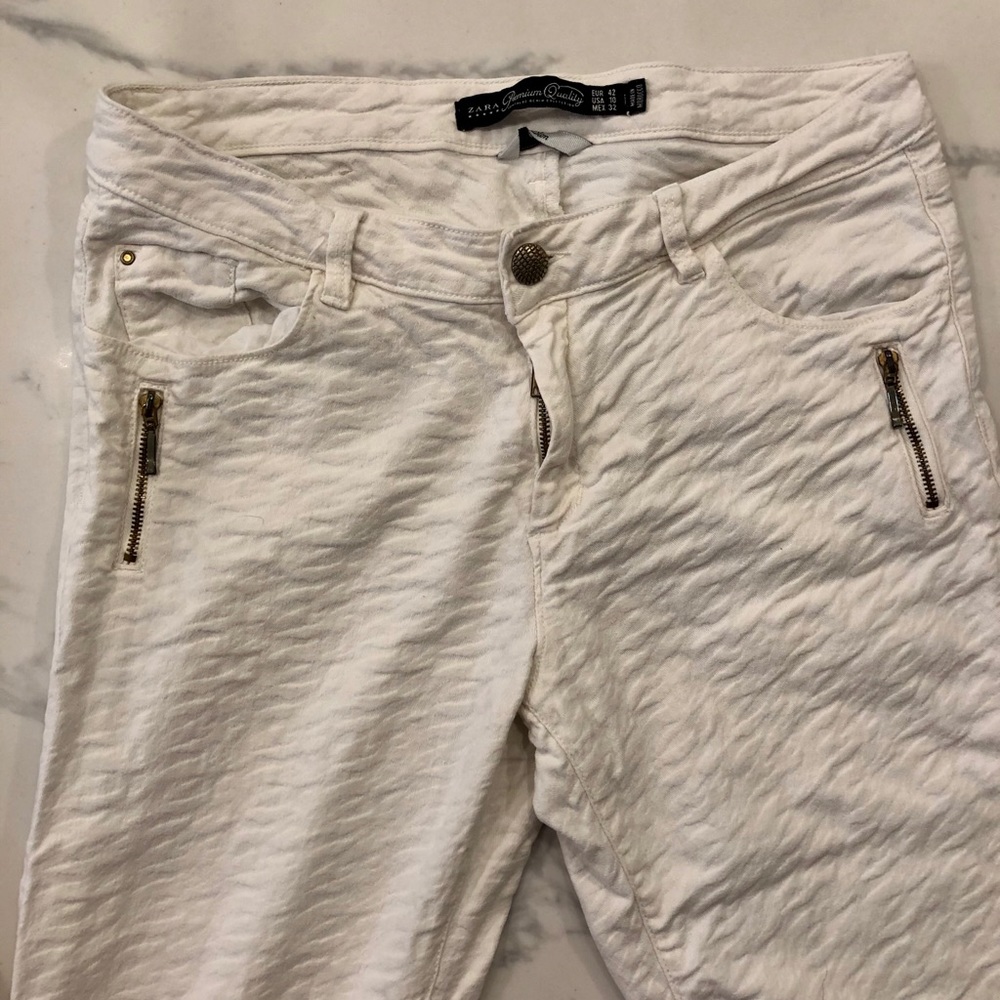 Zara textured jeans